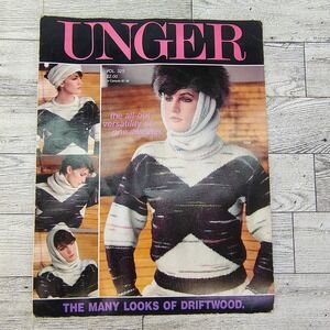 Vintage 1984 Knitting & Crochet Booklet "The Many Looks of‎ Driftwood" by UNGER